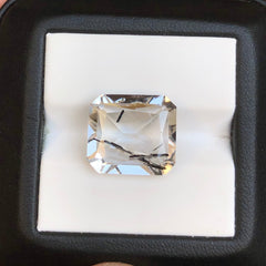 Черный турмалиновый кварц 7,3 карата, черный рутиловый кварц – рутиловый кварц