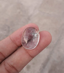 Черный турмалированный кварц 31,55 карата - Кабошон Черный рутиловый кварц - Рутилированный кварц