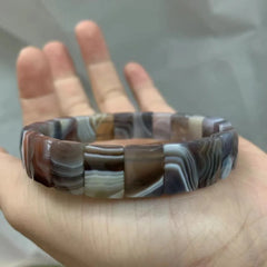 Браслет из натурального ботсванского агата/сардоникса, браслет для мужчин и женщин