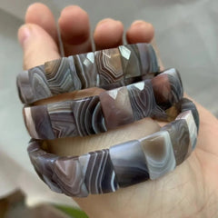 Браслет из натурального ботсванского агата/сардоникса, браслет для мужчин и женщин