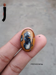 31ct Jasper - Scenic Jasper Cabochon - 26x17mm