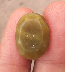 13.1ct Serpentine Cabochon - Shah Maqqsood - Zehrmora - 18x12mm