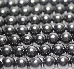 Браслет из натурального драгоценного камня шунгит, размеры 8,10 мм