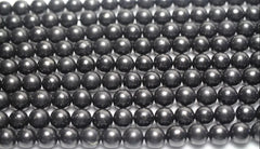 Браслет из натурального драгоценного камня шунгит, размеры 8,10 мм