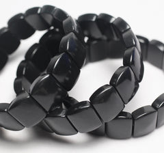 Natural Brilliance Shungite Gemstone Bracelet, Sizes 12*16mm