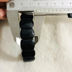 Эластичный браслет из натурального редкого шунгита с драгоценным камнем