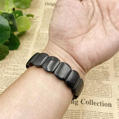 Эластичный браслет из натурального редкого шунгита с драгоценным камнем