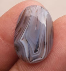 Укрепленный агат с редким узором - Сулеймани Акик - 19x13 мм