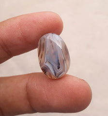 Укрепленный агат с редким узором - Сулеймани Акик - 19x13 мм