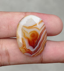 27.2ct Abstract Agate Cabochon - Sulaimani Aqeeq - 29x21x5mm