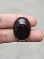 80.8ct Onyx Agate Cabochon - Sulaimani Aqeeq - 30x23x14mm