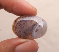 19.4ct Abstract Agate with Lines - Sulaimani Aqeeq - 26x17mm