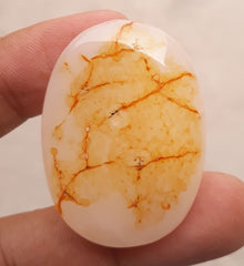 Живописный агат со случайными полосами - Сулеймани Акик - 41x31 мм