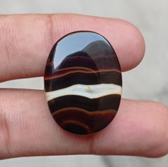 40.4ct Abstract Agate - Sulaimani Aqeeq - 29x22mm