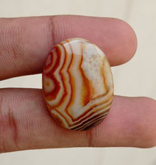 Fortified Agate with Unique Pattern - Sulaimani Aqeeq - 30x23mm