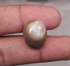 16ct Beautiful Agate Cabochon Suitable for RingSetting - Sulaimani Aqeeq - 19x15mm