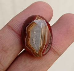 Fortified Agate Cabochon - Sulaimani Aqeeq - 26x19mm