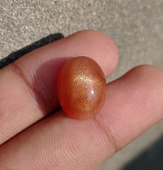 13.6ct Natural Sunstone Cabochon - Heliolite - Aventurescent Feldspar - August Birthstone - 16x13x8mm