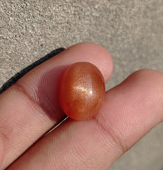 13.6ct Natural Sunstone Cabochon - Heliolite - Aventurescent Feldspar - August Birthstone - 16x13x8mm