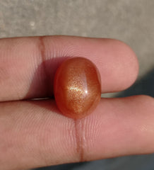13.6ct Natural Sunstone Cabochon - Heliolite - Aventurescent Feldspar - August Birthstone - 16x13x8mm