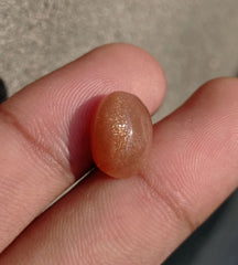 7.9ct Natural Sunstone Cabochon - Heliolite - Aventurescent Feldspar - August Birthstone - 14x10x7mm
