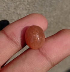 9.6ct Natural Sunstone Cabochon - Heliolite - Aventurescent Feldspar - August Birthstone - 15x12x7mm