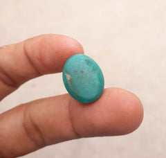 Натуральная бирюзово-зеленая бирюза — Зеленая бирюза — 17,3 карата, 18x14 мм