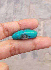 Natural Teal Green Turquoise - Green Turquoise - 34.2ct- 29x17mm