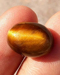 8.6ct Tiger Eye Cabochon - June Birthstone - June Birthstone - 15x11mm