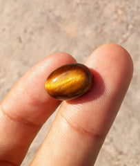 8.6ct Tiger Eye Cabochon - June Birthstone - June Birthstone - 15x11mm