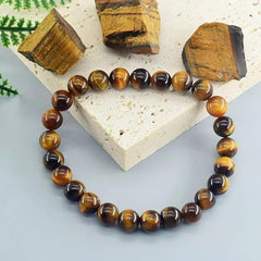 10mm High Qualith Natural Tiger Eye Strech Bracelet