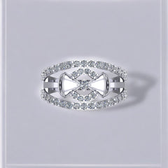 Fancy Bow Tie Diamonds Ring