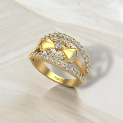 Fancy Bow Tie Diamonds Ring