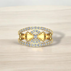 Fancy Bow Tie Diamonds Ring