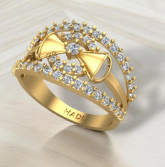 Fancy Bow Tie Diamonds Ring