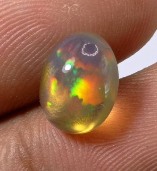 3.2ct AAA Quality Opal for Sale - White Fire Opal - Welo Opal - October Birthstone - 11x8mm