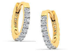 Серьги с натуральными бриллиантами