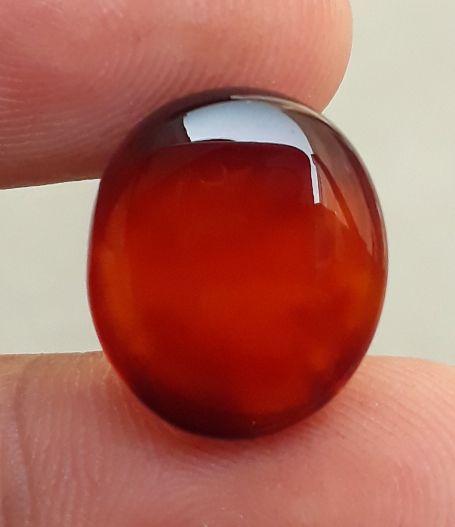 9.5ct Carnelian Stone- Natural Carnelian Gemstone-Brown carnelian-Kabdi Yamani- 14x16mm