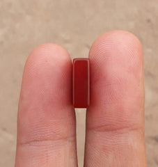10.4ct Natural Red Carnelian Gemstone- Aqeeq Ahmar - 13x13mm