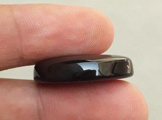 Натуральный сердолик 27 карат-Черный сердолик-Jazamushki Yamani Aqeeq-25x18 мм