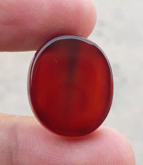 17.6ct Carnelian Stone- Natural Carnelian Gemstone- Brown Carnelian- Kabdi Yamani Aqeeq -20x17mm