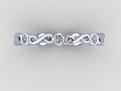 Минималистичный бриллиантовый браслет Infinity