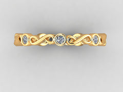 Минималистичный бриллиантовый браслет Infinity