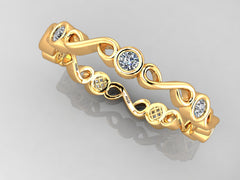 Минималистичный бриллиантовый браслет Infinity