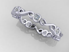 Минималистичный бриллиантовый браслет Infinity