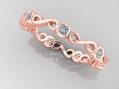 Минималистичный бриллиантовый браслет Infinity