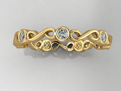 Минималистичный бриллиантовый браслет Infinity