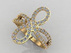 Кольцо с бриллиантами «Бесконечность» «Сила и Любовь»