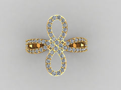 Кольцо с бриллиантами «Бесконечность» «Сила и Любовь»