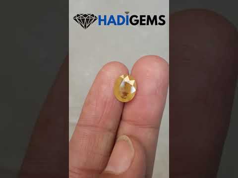 3.50ct Sapphire for Sale - Natural Yellow Sapphire- Ceylon Sapphire - September Birthstone - 10x8mm